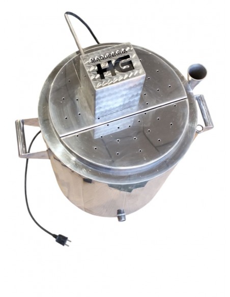 CHOCOLATERA VINTAGE BAÑO MARIA 30 LITROS CON MOTOR A GAS