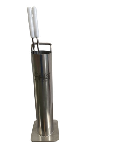 PALILLERO ACERO INOX CON PAREJA DE PALOS DE ACERO