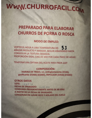 MIX PREPARADO PARA CHURROS DE ROSCA O PORRA...