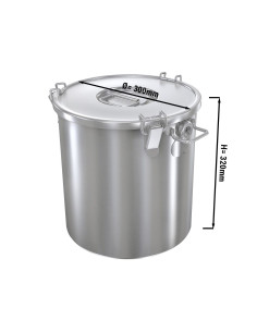 DEPOSITO PARA VACIADO DE ACEITE HERMÉTICO 22 LITROS - 30 CM 2