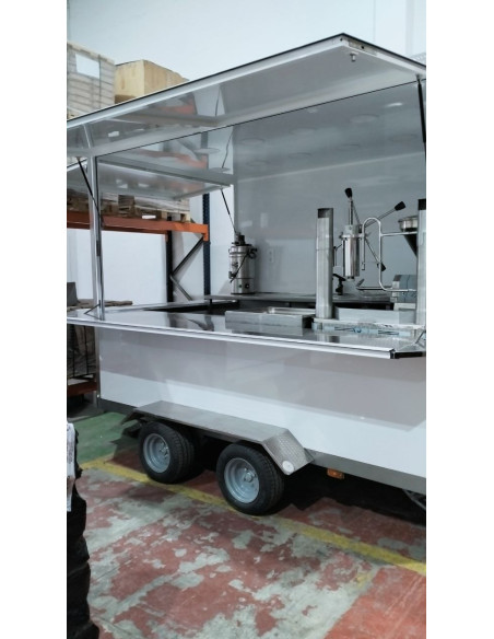 REMOLQUE  3X2 DOBLE EJE  HG SIN MAQUINARIA COLOR BLANCO 2 EJE