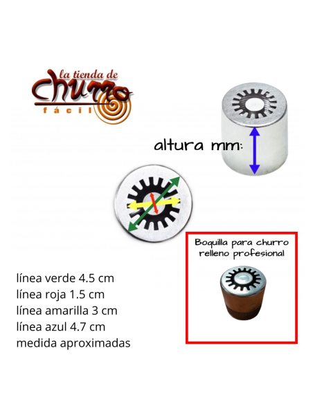 Nozzle tip for filled churros