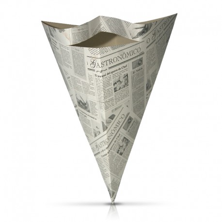 Cucurucho de cartón para churros, vaso y servilleta