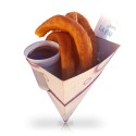 Cardboard cone for churros,cup and napkin