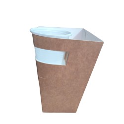 PORTACHURROS DE CARTON CON VASO - PACK 100 UND 2