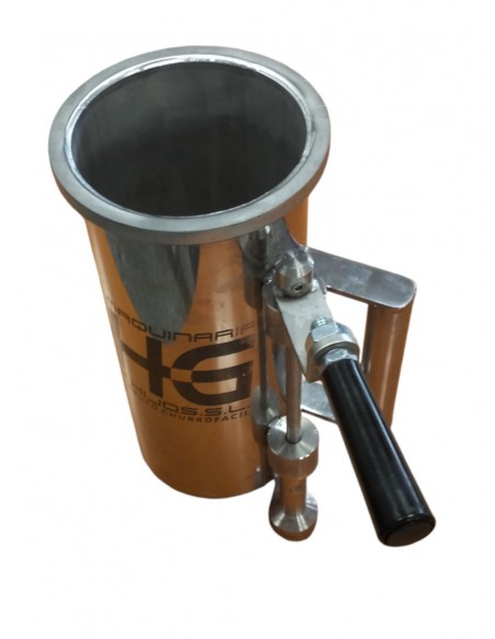 VASO ADICIONAL PARA DOSIFICADORA MANUAL 2 KG  ACERO INOXIDABLE CON CORTADOR CON UNA ESTRELLA DE 6 O 8 PUNTAS