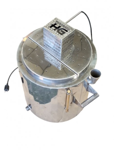 CHOCOLATERA VINTAGE BAÑO MARIA 30 LITROS CON MOTOR A GAS